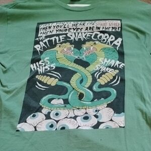 Vintage Limited Edition Volcom Green Snake Graphic T-Shirt